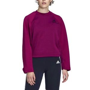 ADIDAS Sweatshirt Women’s SIZE MEDIUM Power Berry Purple ZNE Pullover Top NEW